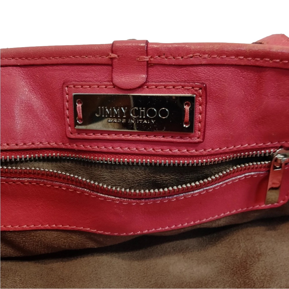 Jimmy Choo Pink Leather Star Tote Bag - Picture 6 of 16